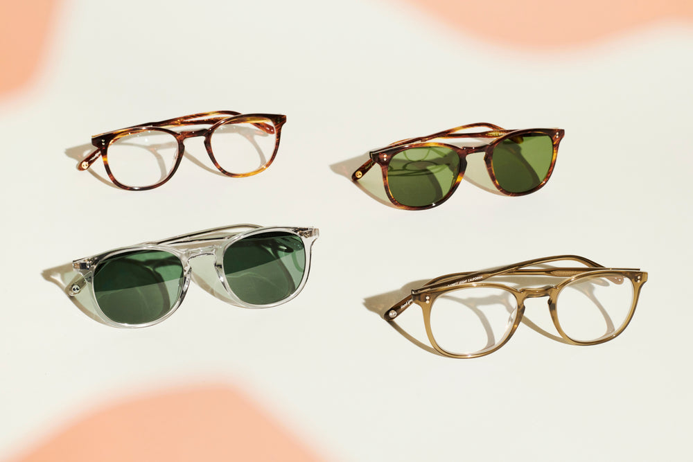 Garrett Leight California Optical Kinney eyeglasses and sunglasses
