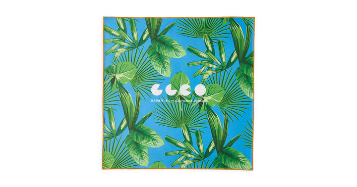 Blue Palm Print
