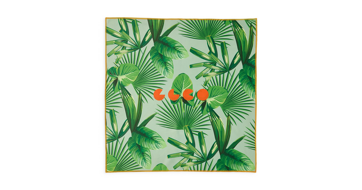 Blue Palm Print